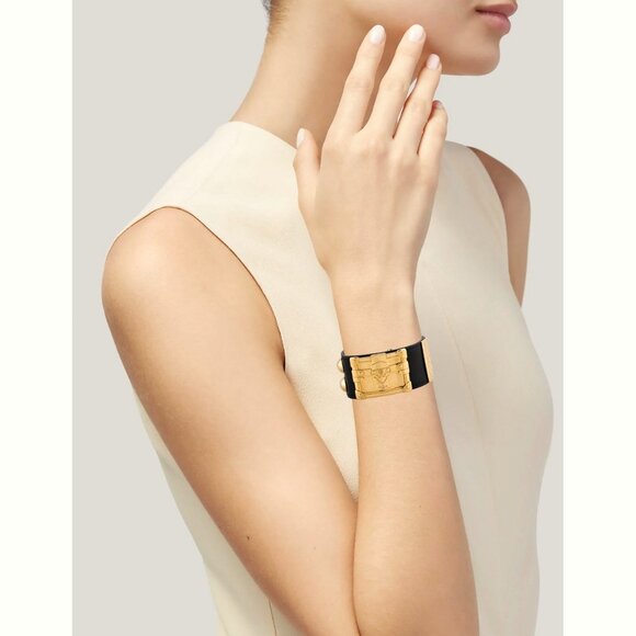 LOUIS VUITTON So LV Cuff Bracelet Black and Gold RARE 📿 - Picture 11 of 11